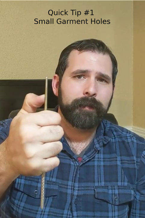 Quick Tip #1 Small Garment Holes