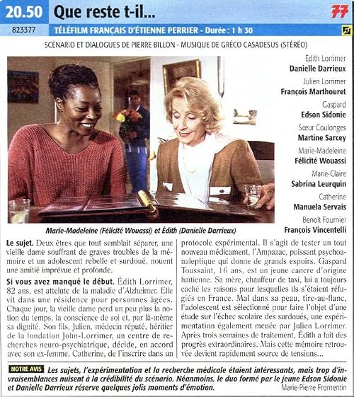 Que reste-t-il...