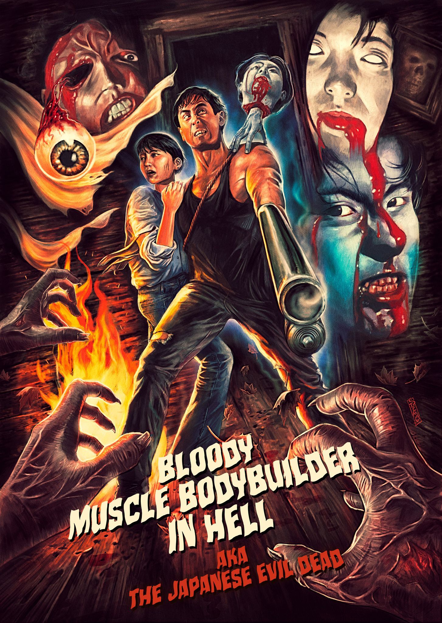 Bloody Muscle Body Builder in Hell