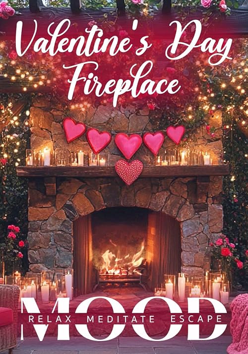 Valentine's Day Fireplace: Mood - Relax, Meditate, Escape