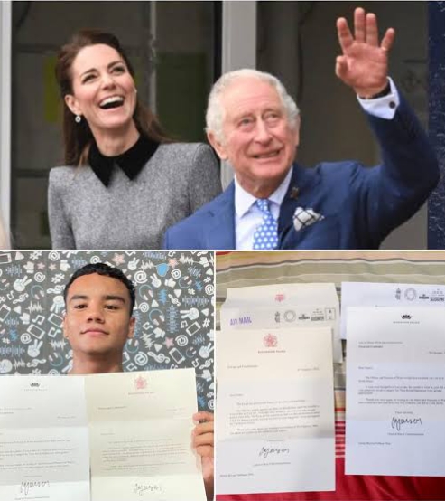 Jovem de MS recebe cartas da Família Real britânica após se solidarizar com saúde de Rei Charles e Kate Middleton