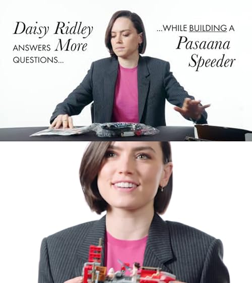 Daisy Ridley Builds A Lego Speeder Chaser (While Answering More Questions)