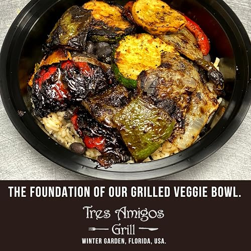 Stuffed grill bowl with veggies from Tres Amigos Grill.