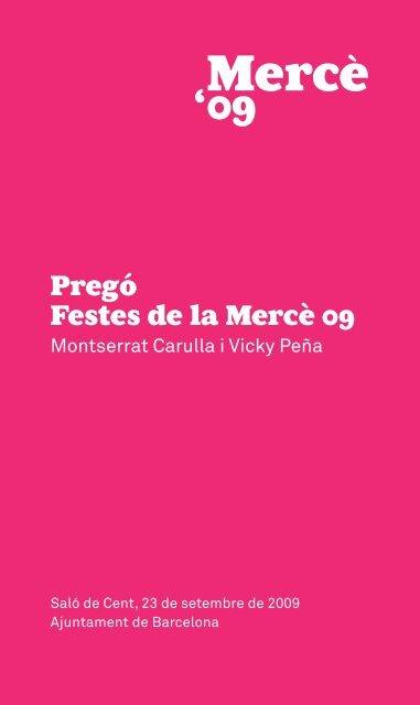 Pregó de les Festes de la Mercè '09