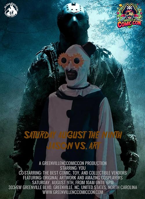 Greenville NC Comic Con August 9th Promo (Terrifier and Friday the 13th Parody)