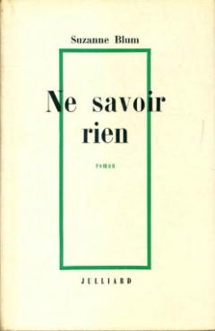 Ne rien savoir