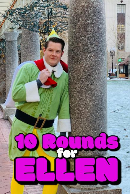 Pillow Fights with Strangers Ft. Buddy the Elf: 10 Rounds for Ellen