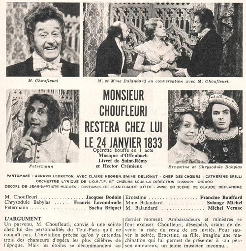Monsieur Choufleuri restera chez lui le 24 janvier 1833