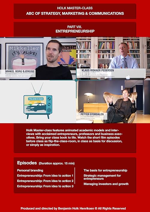 Holk Master-class, ABC of Strategy, Marketing & Communications. Part VIII: Entrepreneurship