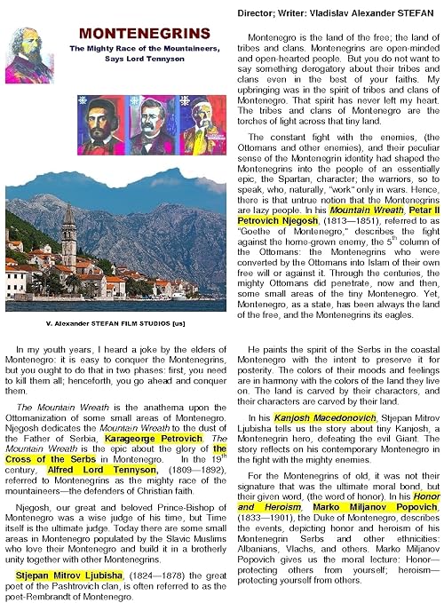 Montenegrins: The Mighty Race of the Mountaineers, Says Lord Tennyson