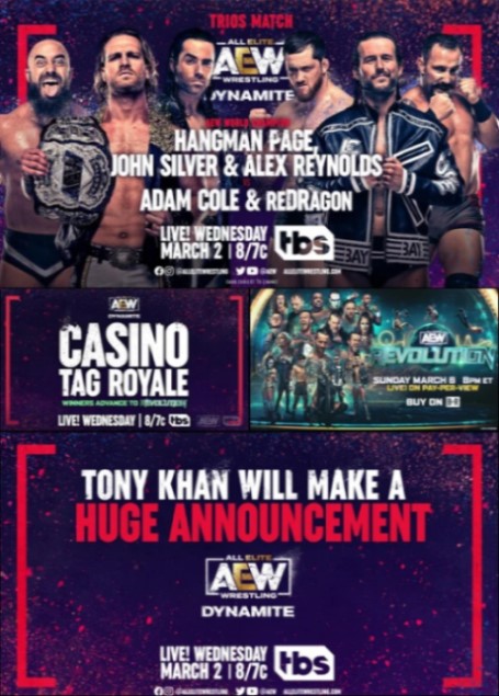 All Elite Wrestling Dynamite: The Undisputed Originals v Hangman Silver and Reynolds
