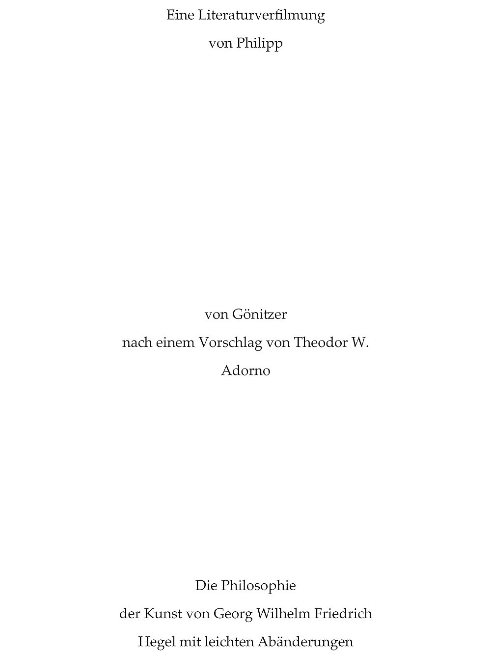 A Literary Film Adaptation