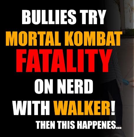 Bully Tries Mortal Kombat Fatality on Nerd