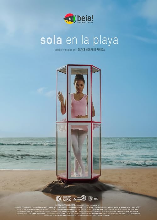 Sola en la playa