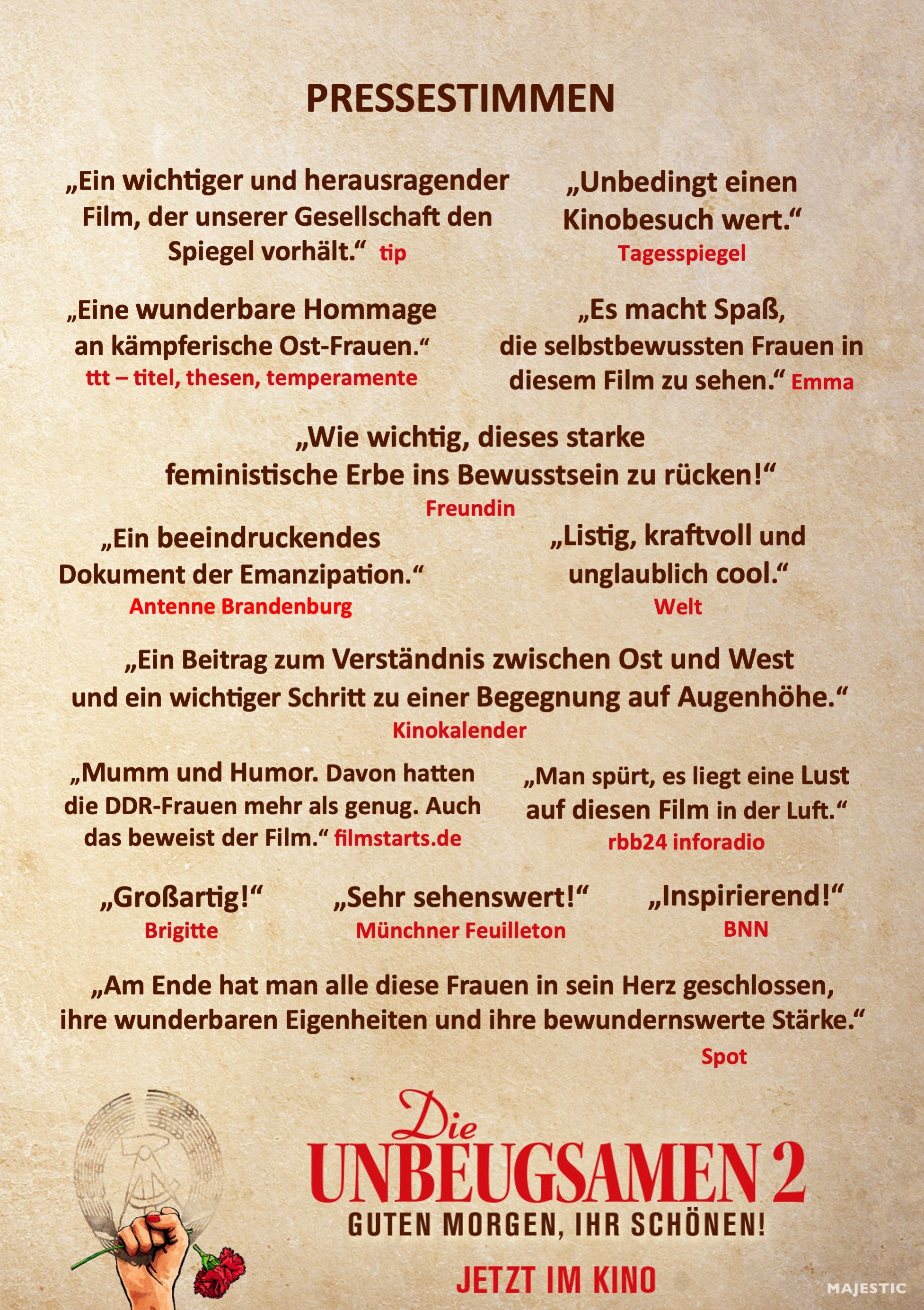 DIE UNBEUGSAMEN 2: Guten Morgen, ihr Schönen!