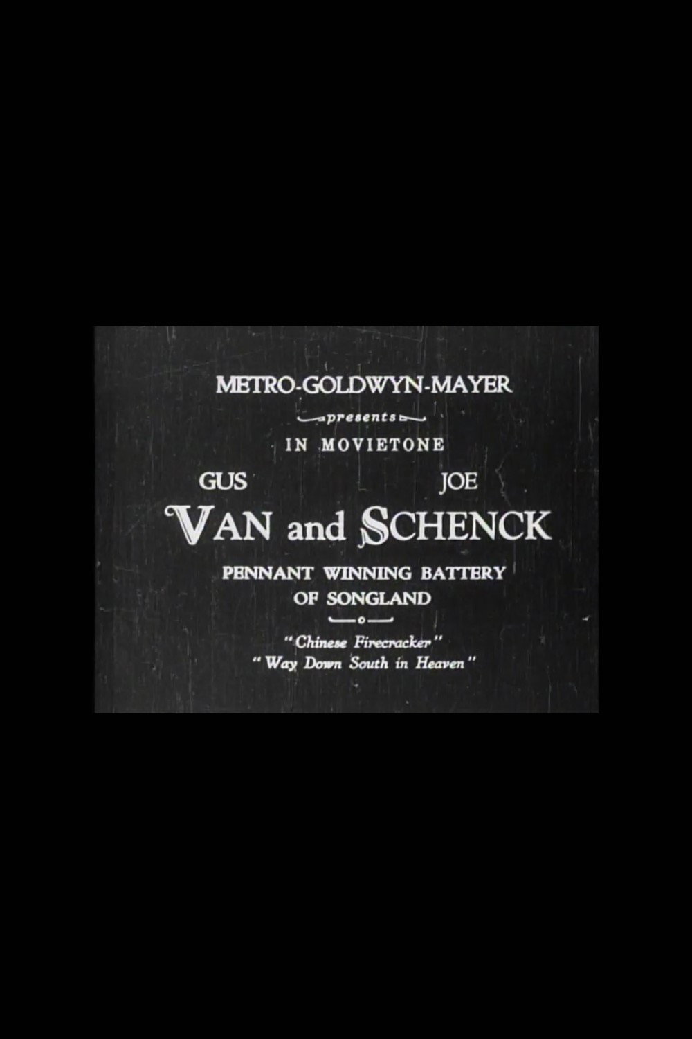 Van and Schenck 'the Pennant Winning Battery of Songland'
