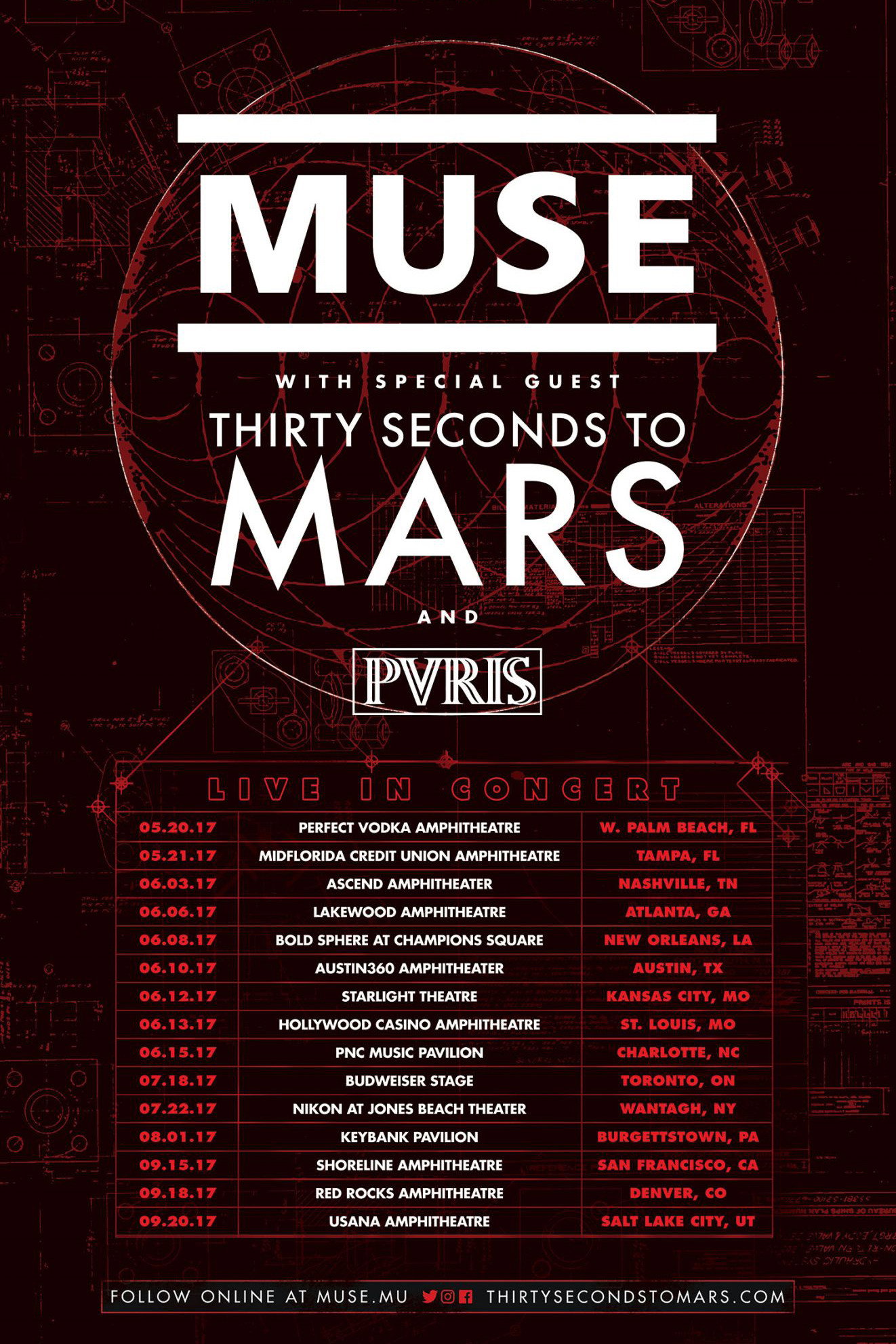 Muse: Live at Austin Austin360 Amphitheater 2017