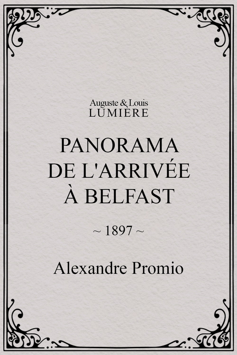 Panorama de l'arrivée à Belfast