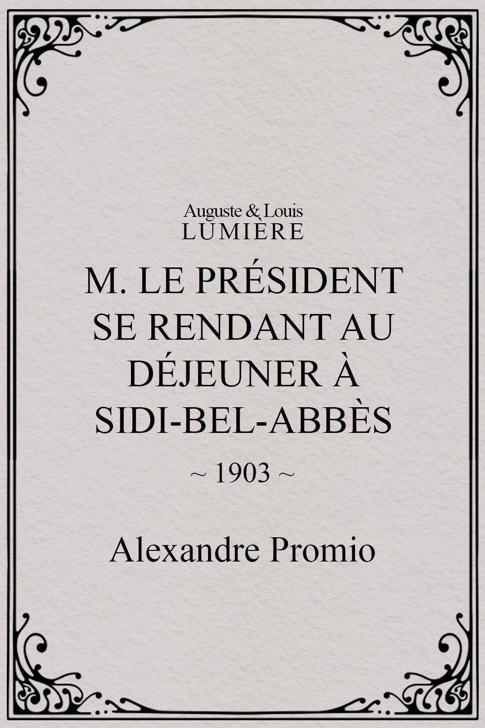 M. le président se rendant au déjeuner à Sidi-Bel-Abbès