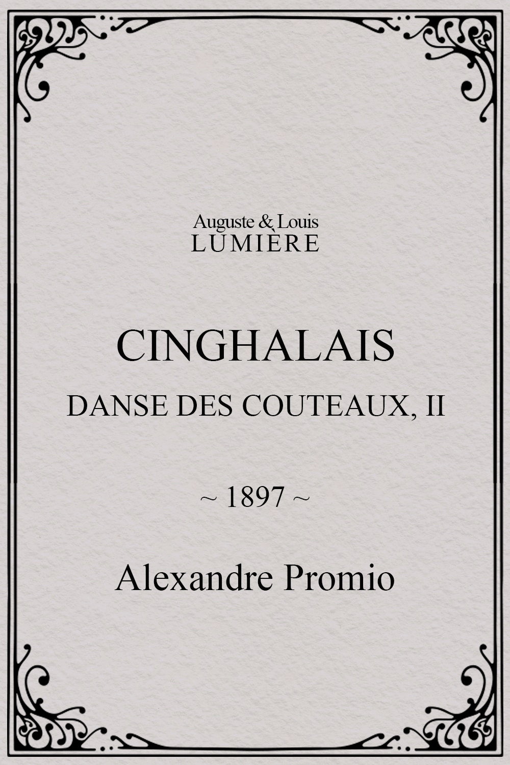 Cinghalais : danse des couteaux, II