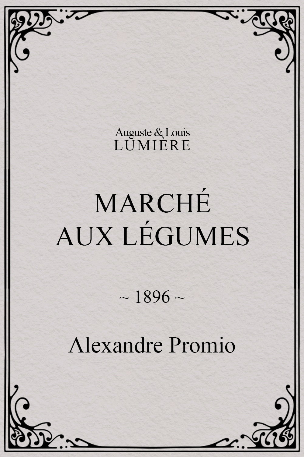 Marché aux légumes