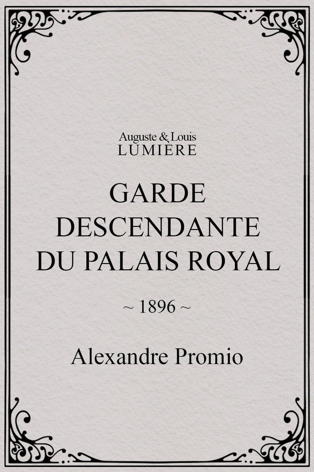 Garde descendante du palais royal