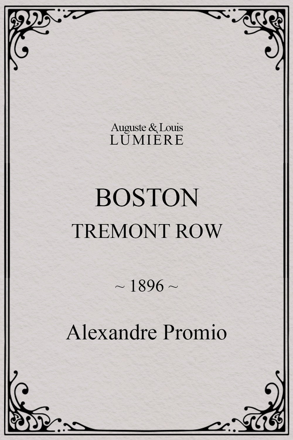 Boston, Tremont row