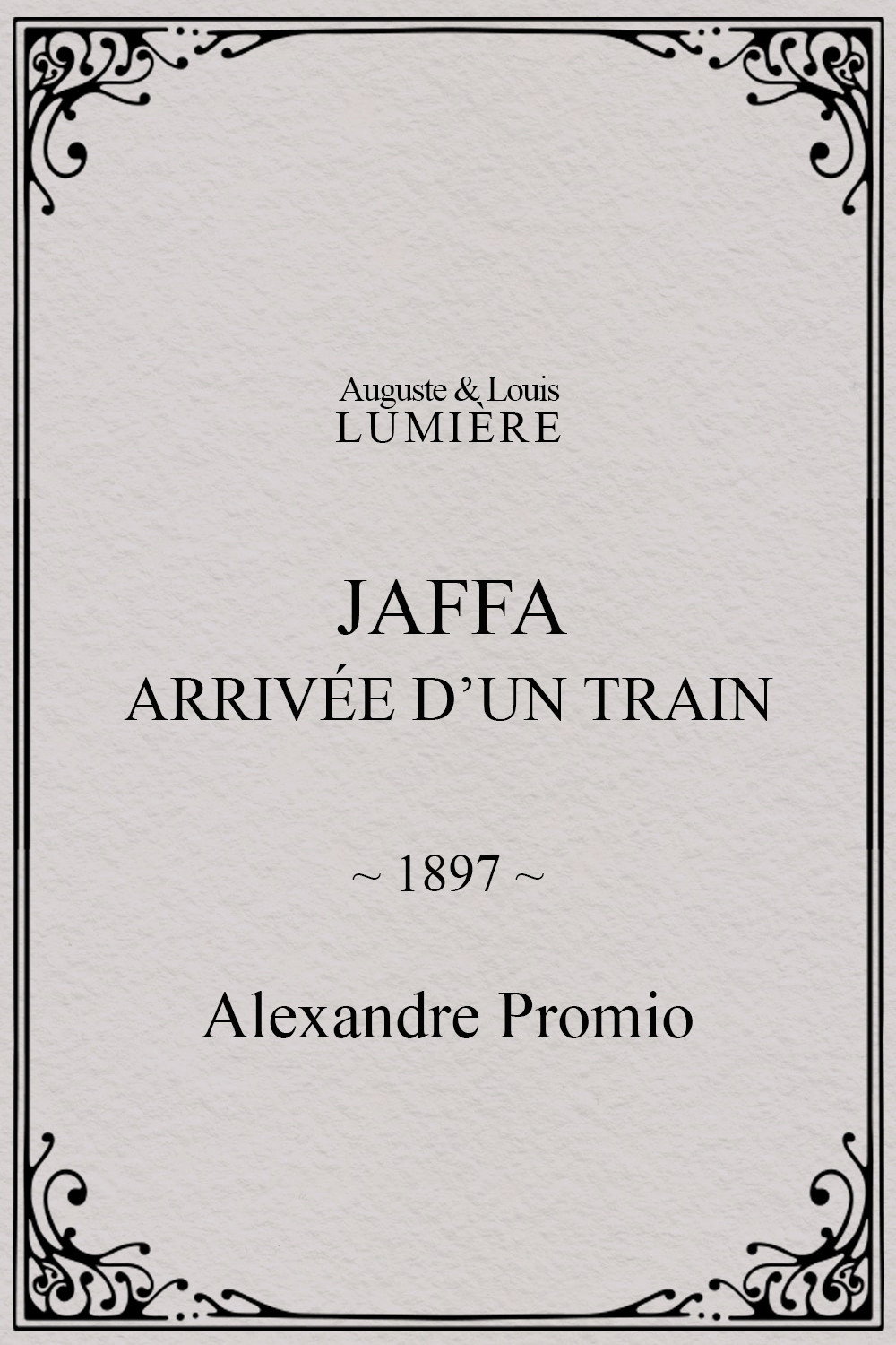 Jaffa : arrivée d’un train