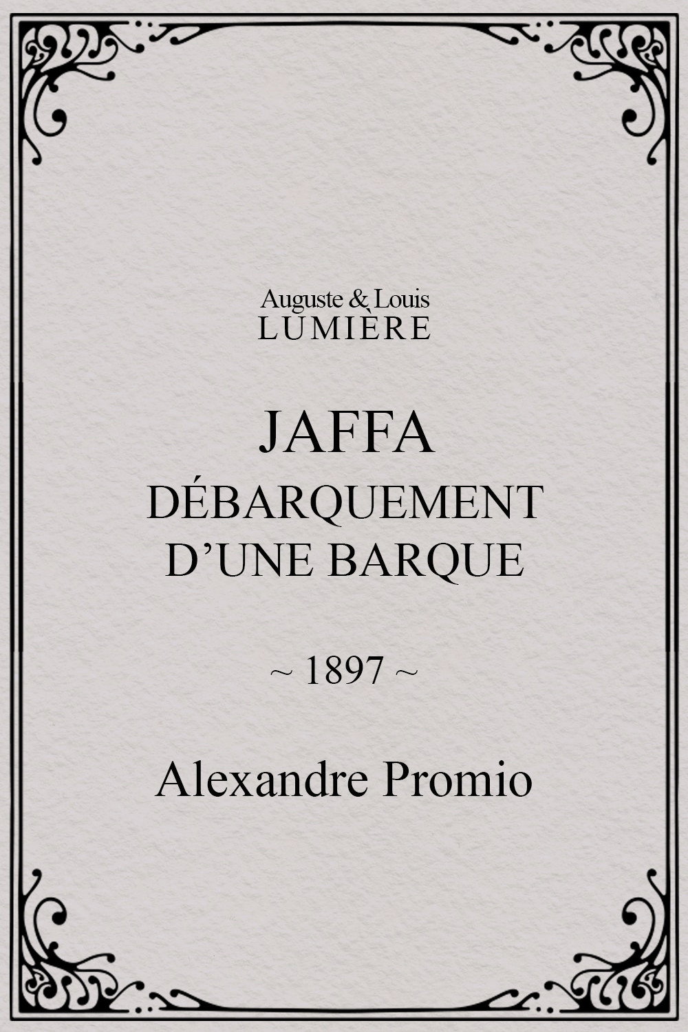 Jaffa : débarquement d’une barque