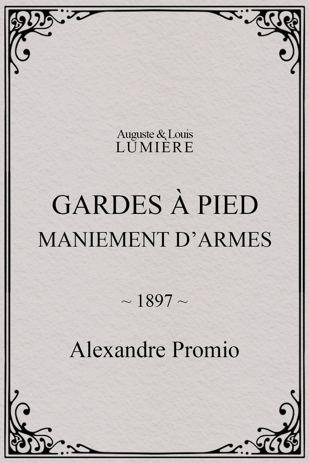 Gardes à pied : maniement d’armes