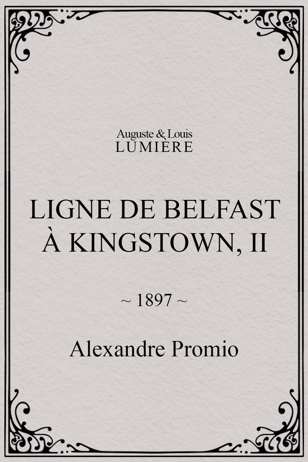 Ligne de Belfast à Kingstown, II