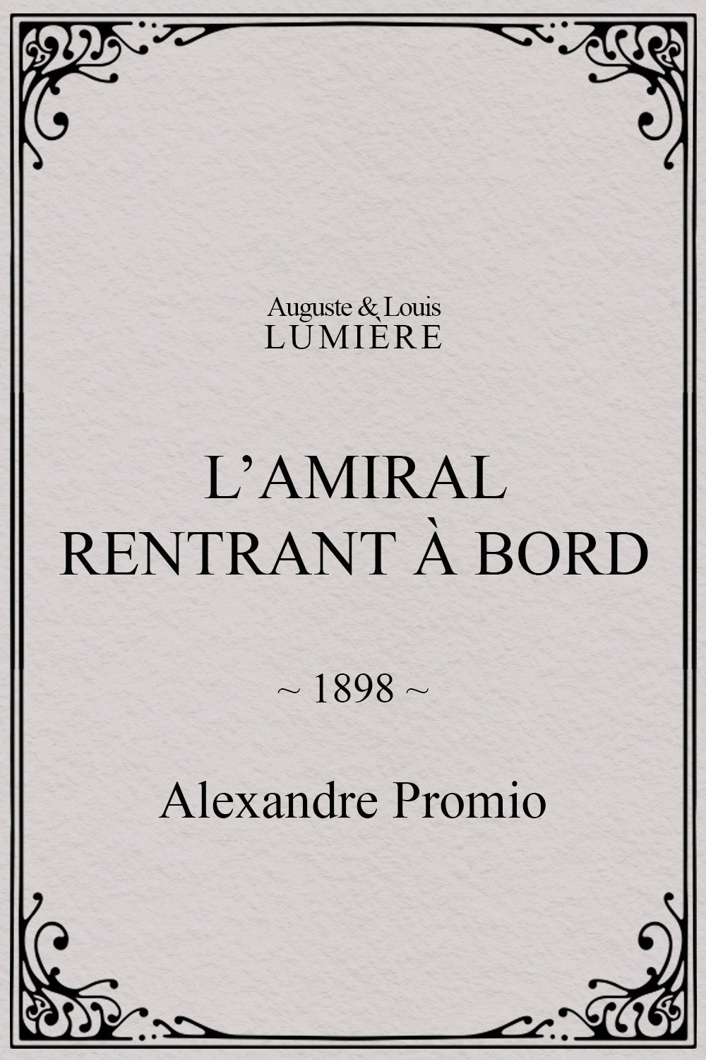 L’amiral rentrant à bord