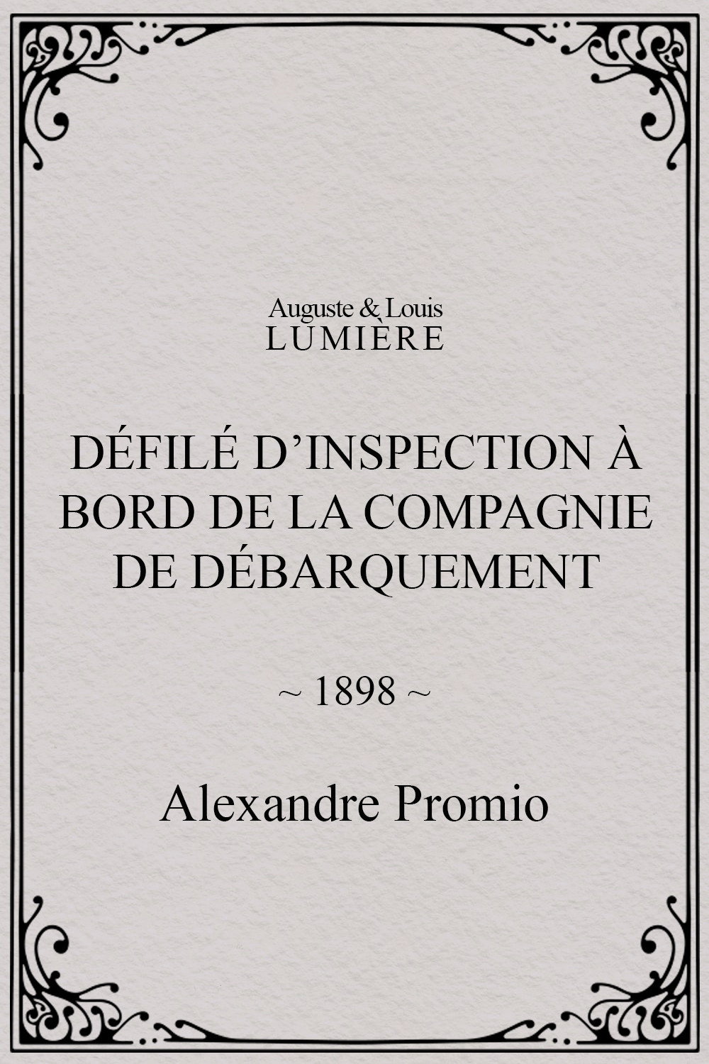 Défilé d’inspection à bord de la compagnie de débarquement
