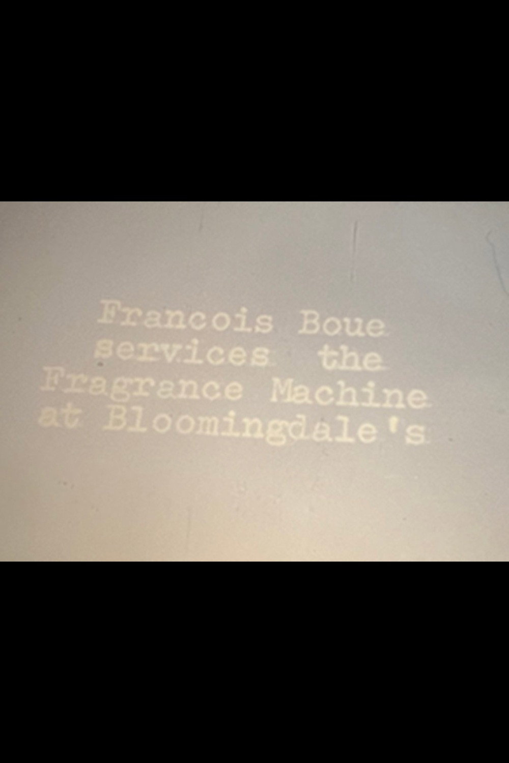 Francois Boue Services the Fragrance Machine at Bloomingdale's