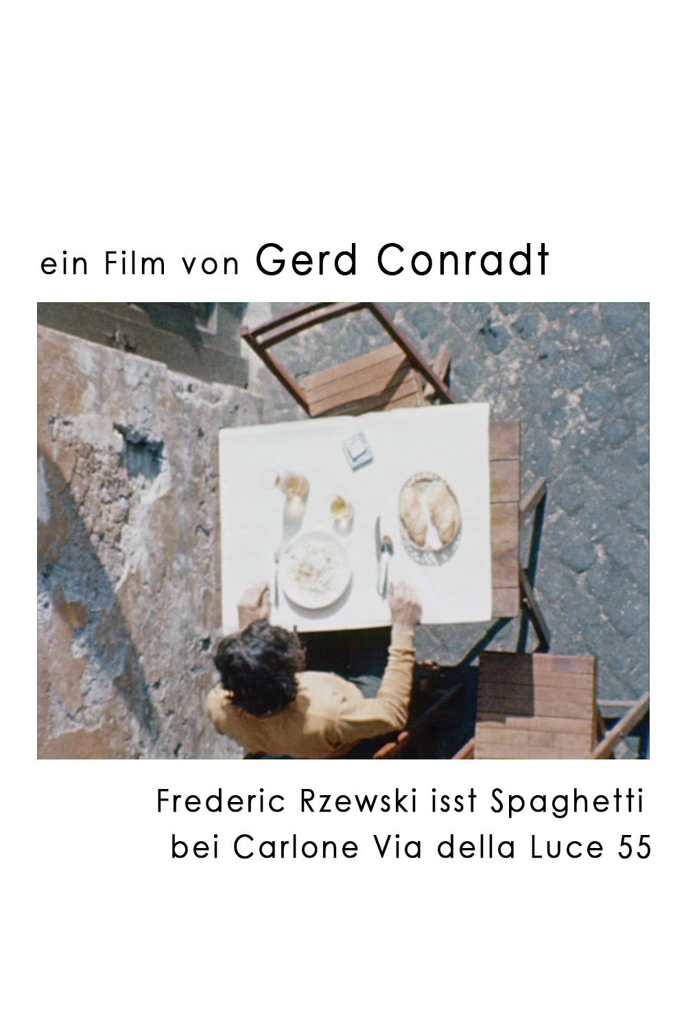 Frederic Rzewski isst Spaghetti bei Carlone Via della Luce 55