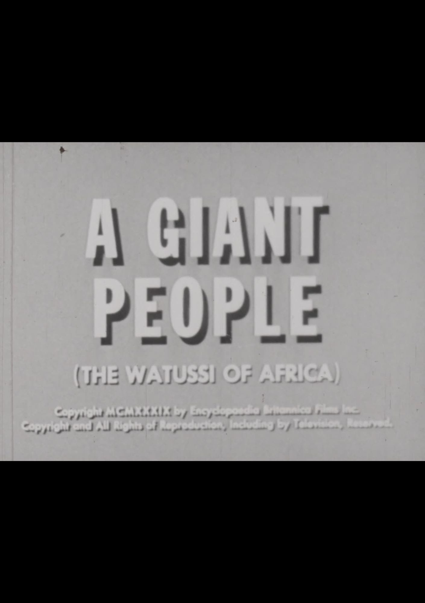 A Giant People (Watussi of Africa)