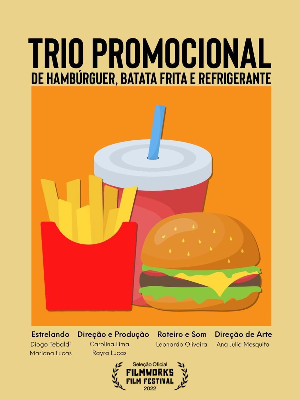 Trio Promocional de Hambúrguer, Batata Frita e Refrigerante