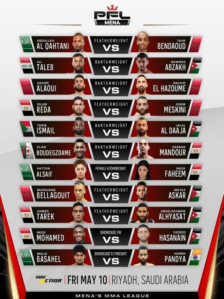 PFL 2024 MENA #1: Regular Season - Taleb vs. Abzakh