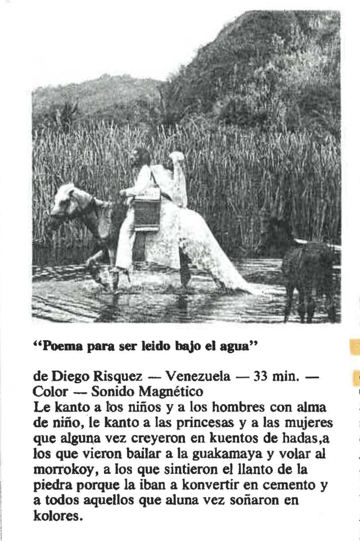 Poema para ser leído bajo el agua