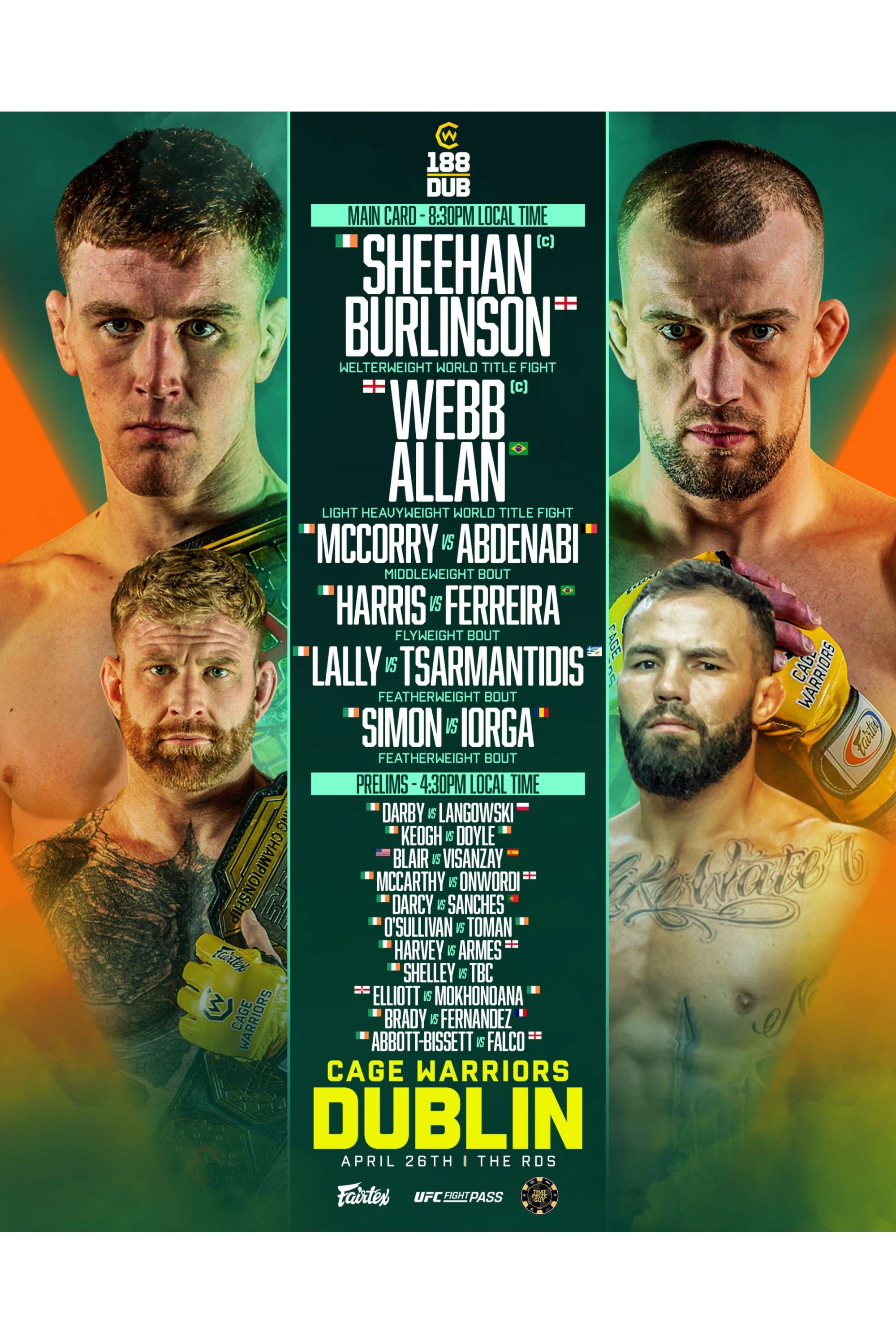 Cage Warriors 188: Sheehan vs. Burlinson