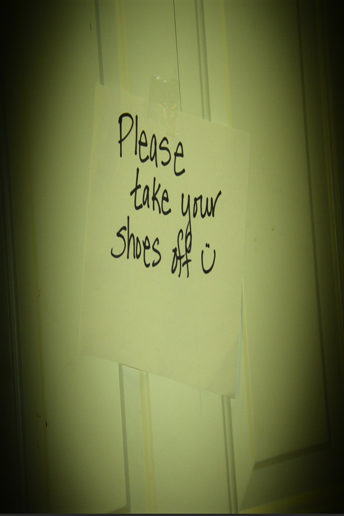 Please take your shoes off