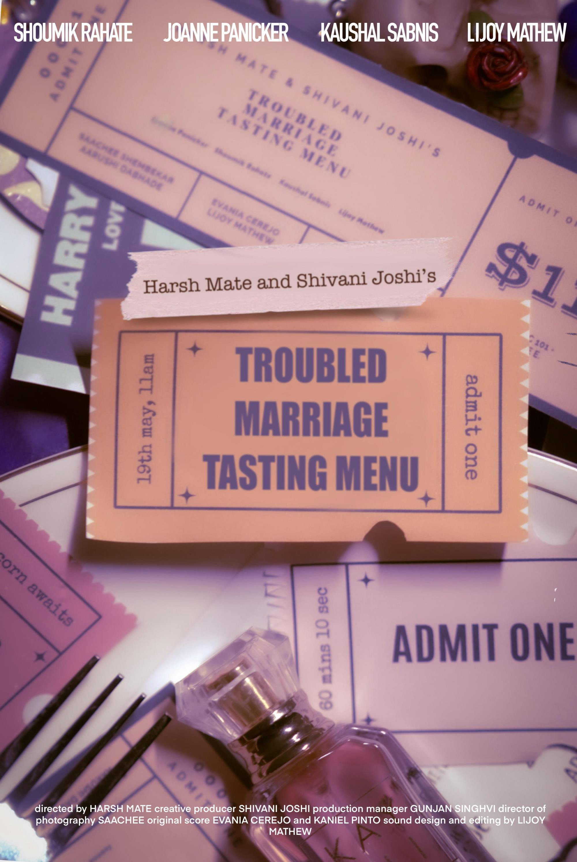 Troubled Marriage Tasting Menu