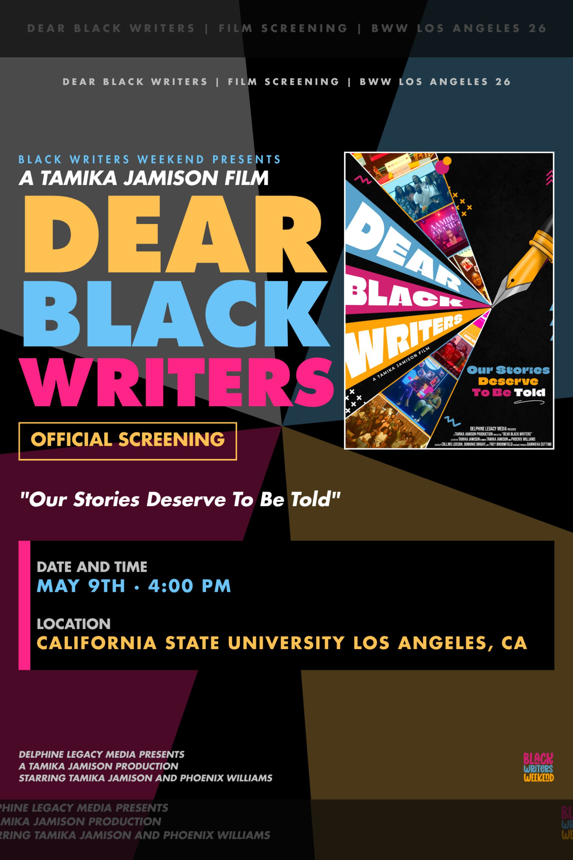 Dear Black Writers