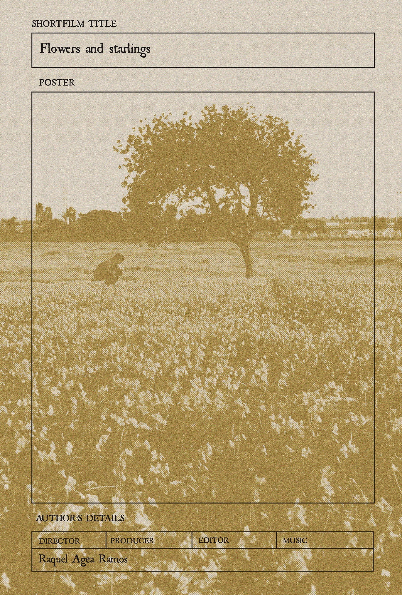 Flores y estorninos