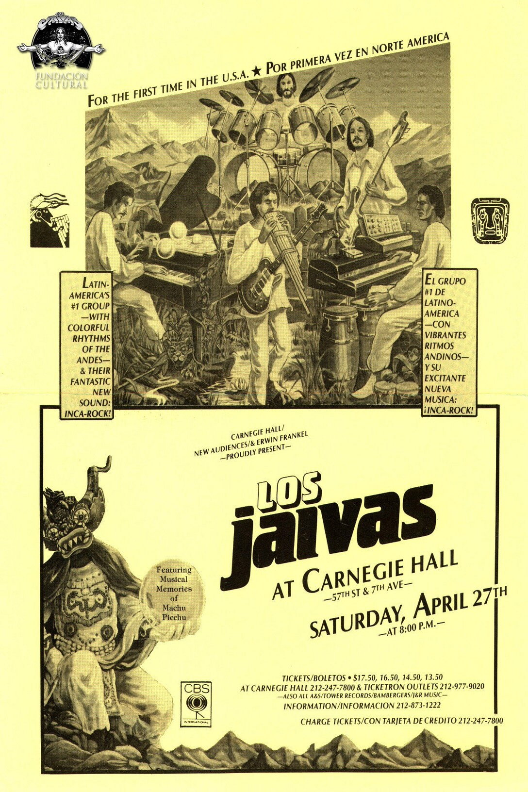 Los Jaivas en Nueva York, Abril 1985