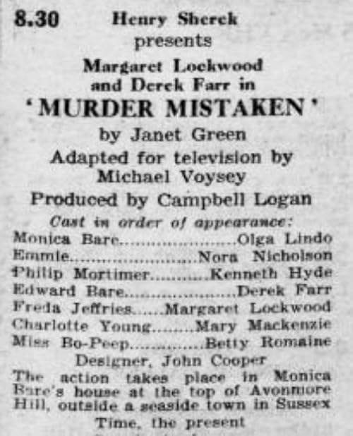 Murder Mistaken