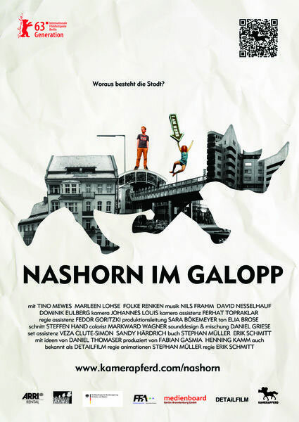 Nashorn im Galopp