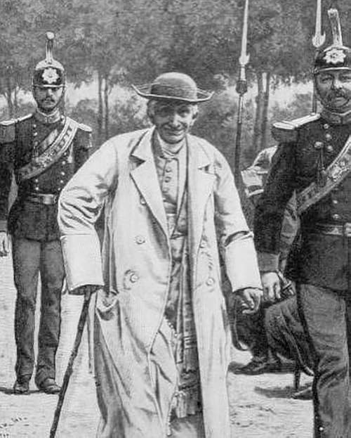 Pope Leo XIII Walking Before Kneeling Guards