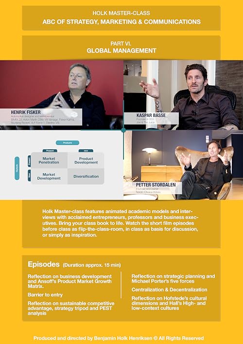Holk Master-class, ABC of Strategy, Marketing & Communications. Part VI. Global management