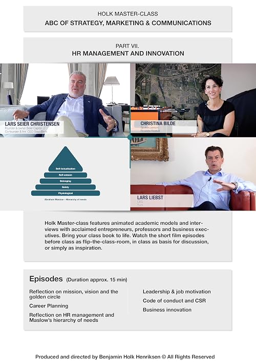Holk Master-class, ABC of Strategy, Marketing & Communications. Part VII: HR management and innovation.